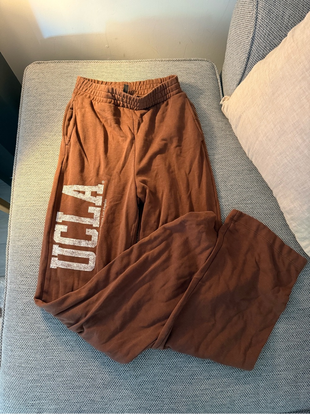 Divided Brown UCLA Track Joggers